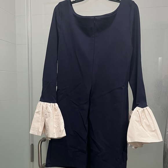 NWT STAUD Hawthorne Dress with Cream Bell Sleeves - Picture 8 of 8